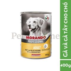 Pate Morando Professional thức ăn mềm ướt chứa sữa ong chúa chống oxi hoá cho chó Ý lon 400g