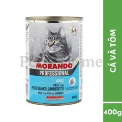 Pate Morando Professional thức ăn mềm ướt hỗ trợ tiêu hoá cho mèo Ý lon 400g