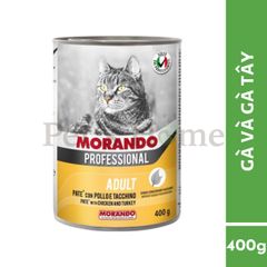 Pate Morando Professional thức ăn mềm ướt hỗ trợ tiêu hoá cho mèo Ý lon 400g