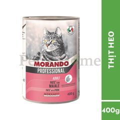 Pate Morando Professional thức ăn mềm ướt hỗ trợ tiêu hoá cho mèo Ý lon 400g