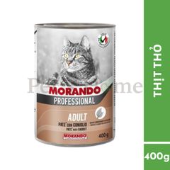 Pate Morando Professional thức ăn mềm ướt hỗ trợ tiêu hoá cho mèo Ý lon 400g