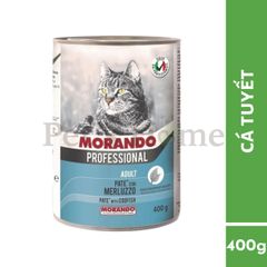 Pate Morando Professional thức ăn mềm ướt hỗ trợ tiêu hoá cho mèo Ý lon 400g