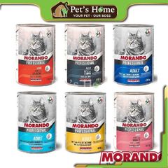 Pate Morando Professional thức ăn mềm ướt hỗ trợ tiêu hoá cho mèo Ý lon 400g