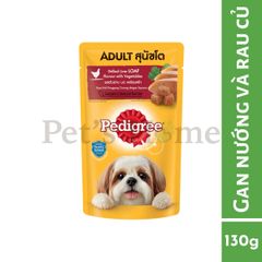 Pate Pedigree thức ăn mềm ướt cho chó con, chó lớn Thái Lan gói 130g