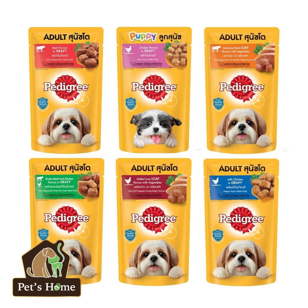 Pate Pedigree thức ăn mềm ướt cho chó con, chó lớn Thái Lan gói 130g