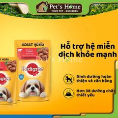 Pate Pedigree thức ăn mềm ướt cho chó con, chó lớn Thái Lan gói 130g