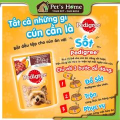 Pate Pedigree thức ăn mềm ướt bổ sung chất dinh dưỡng cho chó con, chó lớn Thái Lan gói 130g