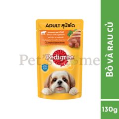 Pate Pedigree thức ăn mềm ướt cho chó con, chó lớn Thái Lan gói 130g