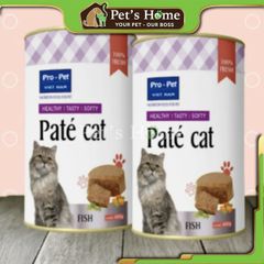 Pate Pro Pet thức ăn ướt mềm hỗ trợ tiêu hoá cho mèo Việt Nam lon 400g