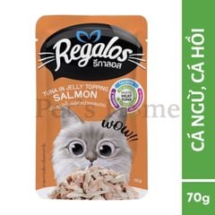Pate Regalos Tuna in Jelly thức ăn ướt dạng thạch bổ sung Taurine, Omega 3 cho mèo Thái Lan gói 70g