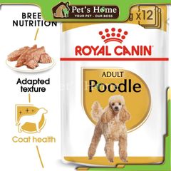 Pate Royal Canin Poodle thức ăn ướt cho giống chó Poodle trên 10 tháng tuổi Pháp gói 85g