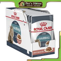 Pate Royal Canin Hairball Care thức ăn ướt mềm ngăn ngừa và loại bỏ búi lông cho mèo Pháp gói 85g