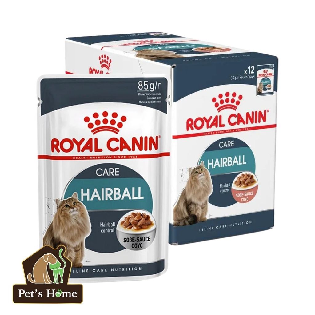 Pate Royal Canin Hairball Care thức ăn ướt mềm ngăn ngừa và loại bỏ búi lông cho mèo Pháp gói 85g