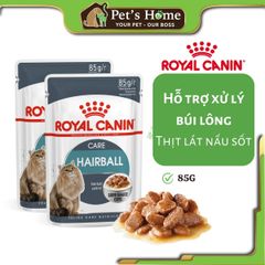 Pate Royal Canin Hairball Care thức ăn ướt mềm ngăn ngừa và loại bỏ búi lông cho mèo Pháp gói 85g