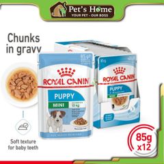 Pate Royal Canin Mini Puppy thức ăn mềm ướt bổ sung dinh dưỡng cho chó con giống nhỏ Pháp gói 85g