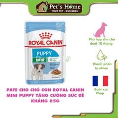 Pate Royal Canin Mini Puppy thức ăn mềm ướt bổ sung dinh dưỡng cho chó con giống nhỏ Pháp gói 85g