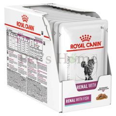 Pate Royal Canin Renal with Fish Feline thức ăn ướt hỗ trợ chức năng thận cho mèo bệnh thận gói 85g