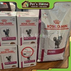 Pate Royal Canin Renal with Fish Feline thức ăn ướt hỗ trợ chức năng thận cho mèo bệnh thận gói 85g