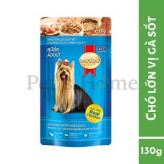 Pate Smartheart thức ăn mềm ướt cho chó chứa DHA, Omega 3 hỗ trợ chức năng hệ thần kinh cho chó Thái Lan gói 130g