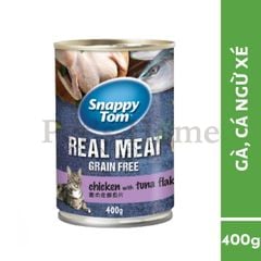 Pate Snappy Tom Grain Free thức ăn ướt mềm từ thịt, cá thật đầy dinh dưỡng cho mèo Thái Lan lon 400g