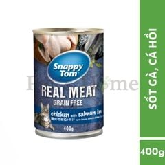 Pate Snappy Tom Grain Free thức ăn ướt mềm từ thịt, cá thật đầy dinh dưỡng cho mèo Thái Lan lon 400g