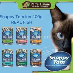 Pate Snappy Tom Grain Free thức ăn ướt mềm từ thịt, cá thật đầy dinh dưỡng cho mèo Thái Lan lon 400g