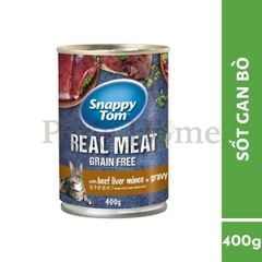 Pate Snappy Tom Grain Free thức ăn ướt mềm từ thịt, cá thật đầy dinh dưỡng cho mèo Thái Lan lon 400g