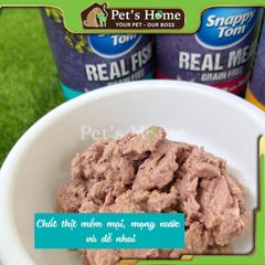 Pate Snappy Tom Grain Free thức ăn ướt mềm từ thịt, cá thật đầy dinh dưỡng cho mèo Thái Lan lon 400g