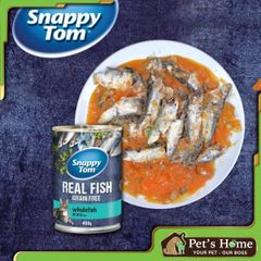 Pate Snappy Tom Grain Free thức ăn ướt mềm từ thịt, cá thật đầy dinh dưỡng cho mèo Thái Lan lon 400g