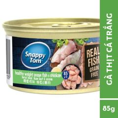 Pate mèo Snappy Tom Premium giàu protein, bổ sung Taurine tốt cho mắt và tim mạch cho mèo lon 85g