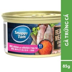 Pate mèo Snappy Tom Premium giàu protein, bổ sung Taurine tốt cho mắt và tim mạch cho mèo lon 85g