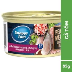 Pate mèo Snappy Tom Premium giàu protein, bổ sung Taurine tốt cho mắt và tim mạch cho mèo lon 85g