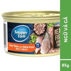 Pate mèo Snappy Tom Premium giàu protein, bổ sung Taurine tốt cho mắt và tim mạch cho mèo lon 85g