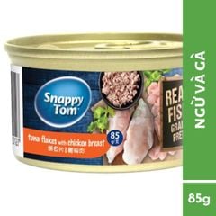 Pate mèo Snappy Tom Premium giàu protein, bổ sung Taurine tốt cho mắt và tim mạch cho mèo lon 85g