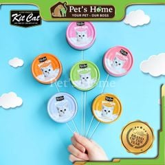 Pate sữa dê Kit Cat thức ăn ướt mềm giúp hỗ trợ tiêu hoá, hỗ trợ hệ miễn dịch cho mèo Singapore lon 70g