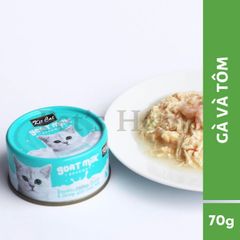 Pate sữa dê Kit Cat thức ăn ướt mềm giúp hỗ trợ tiêu hoá, hỗ trợ hệ miễn dịch cho mèo Singapore lon 70g