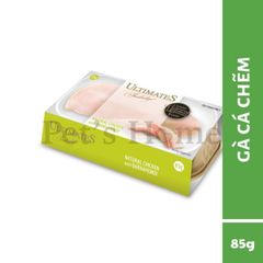 Pate Ultimates Indulge thức ăn ướt mềm cao cấp chứa cá và thịt thật, không chất bảo quản cho mèo Thái Lan khay 85g