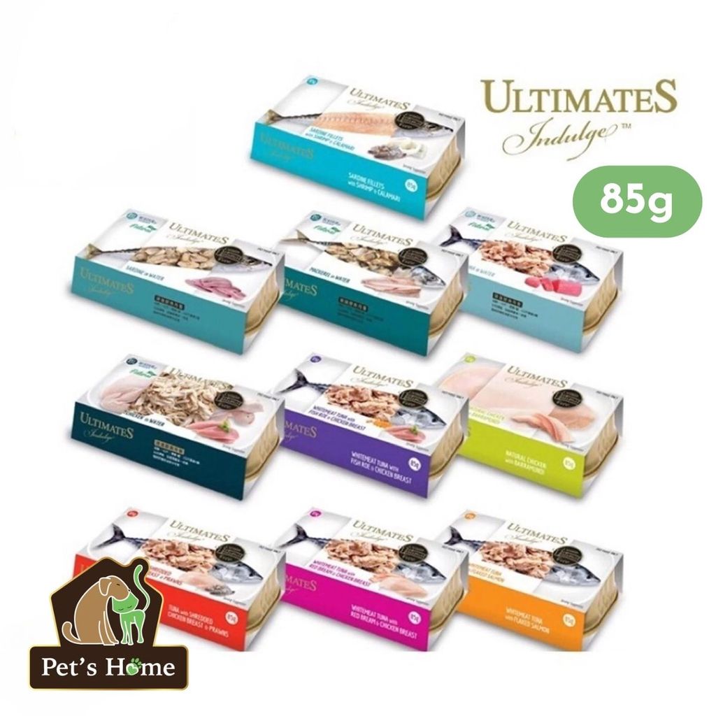 Pate Ultimates Indulge thức ăn ướt mềm cao cấp chứa cá và thịt thật, không chất bảo quản cho mèo Thái Lan khay 85g