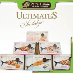 Pate Ultimates Indulge thức ăn ướt mềm cao cấp chứa cá và thịt thật, không chất bảo quản cho mèo Thái Lan khay 85g