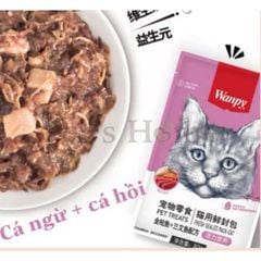 Pate Wanpy thức ăn ướt mềm bổ sung Canxi và khoáng chất cho mèo nội địa Trung gói 80g