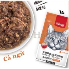 Pate mèo Wanpy cung cấp axit béo cần thiết, bổ sung Canxi và khoáng chất cho mèo mọi lứa tuổi - gói 80g