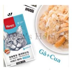 Pate Wanpy thức ăn ướt mềm bổ sung Canxi và khoáng chất cho mèo nội địa Trung gói 80g