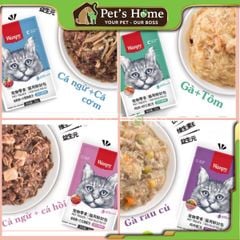 Pate Wanpy thức ăn ướt mềm bổ sung Canxi và khoáng chất cho mèo nội địa Trung gói 80g