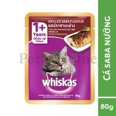 Pate Whiskas thức ăn ướt mềm  hỗ trợ tiêu hoá, kích thích vị giác cho mèo Thái Lan gói 85g