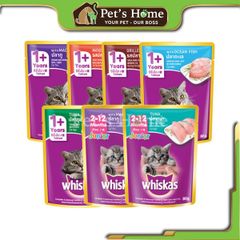 Pate Whiskas thức ăn ướt mềm  hỗ trợ tiêu hoá, kích thích vị giác cho mèo Thái Lan gói 85g