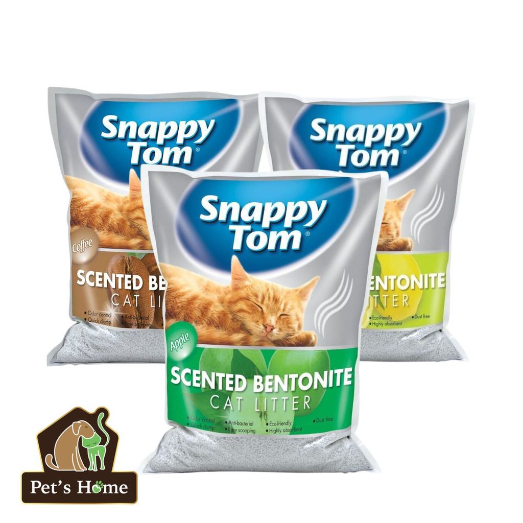 Cát Snappy Tom cát vệ sinh, cát sỏi, cát đất sét cho mèo siêu thấm hút vón cục tốt cho mèo túi 5L