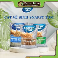 Cát Snappy Tom cát vệ sinh, cát sỏi, cát đất sét cho mèo siêu thấm hút vón cục tốt cho mèo túi 5L