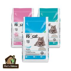Cát mèo Rocat cát vệ sinh, cát sỏi cát đất sét không bụi siêu thấm hút, khử mùi túi to 20L
