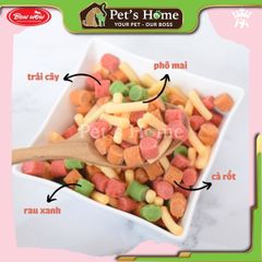 Snack hỗn hợp Bowwow bánh thuởng viên cá hồi, phô mai, thịt gà Hàn Quốc 150g 350g