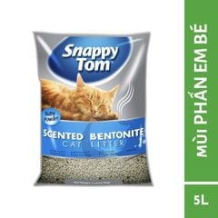 Cát Snappy Tom cát vệ sinh, cát sỏi, cát đất sét cho mèo siêu thấm hút vón cục tốt cho mèo túi 5L